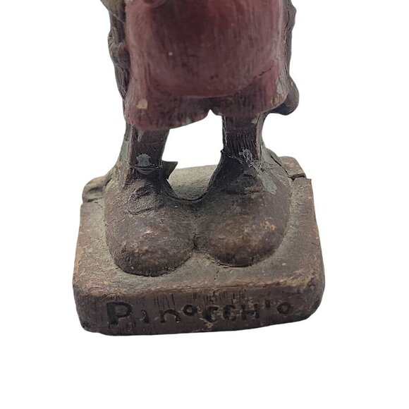 Walt Disney Prod 1940 Pinocchio Figurine Multi Products 5" Carved Wood Chicago - Picture 2 of 16